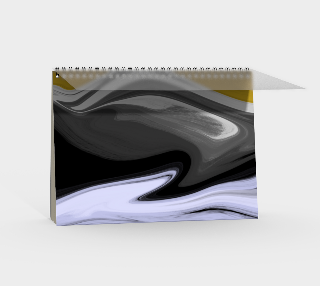 Liquid Black Gold Spiral Notebook preview #2