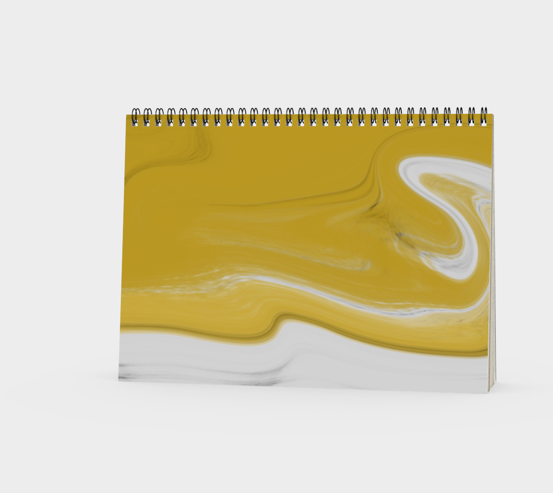 Liquid Black Gold Spiral Notebook preview #3