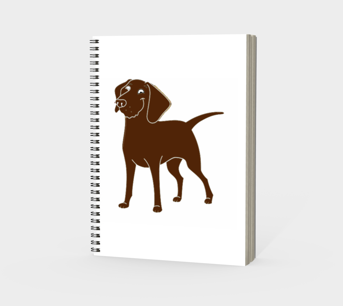 Labrador Retriever chocolate cartoon spiral notebook preview #3