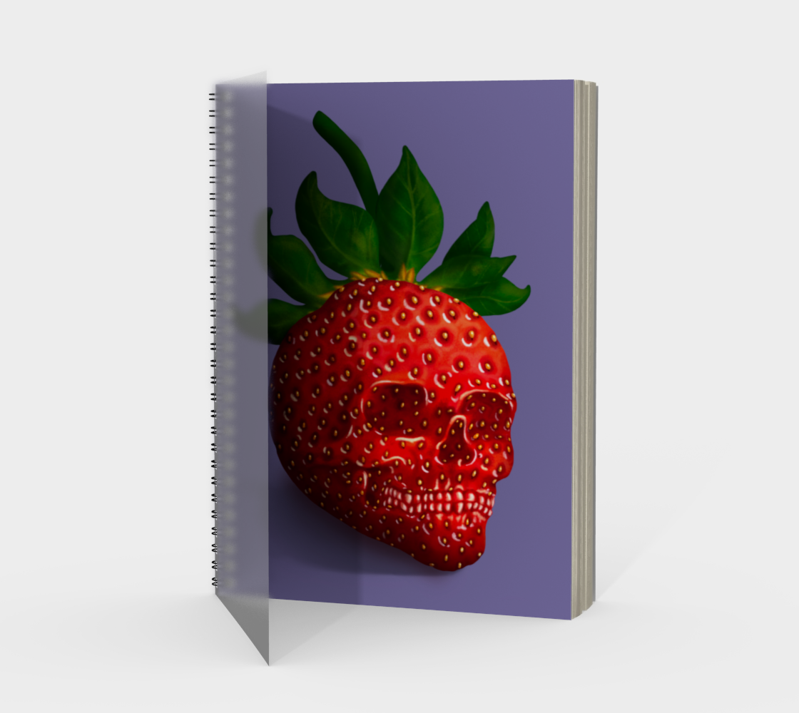 Strawberry Skull Spiral Notebook Portrait  preview