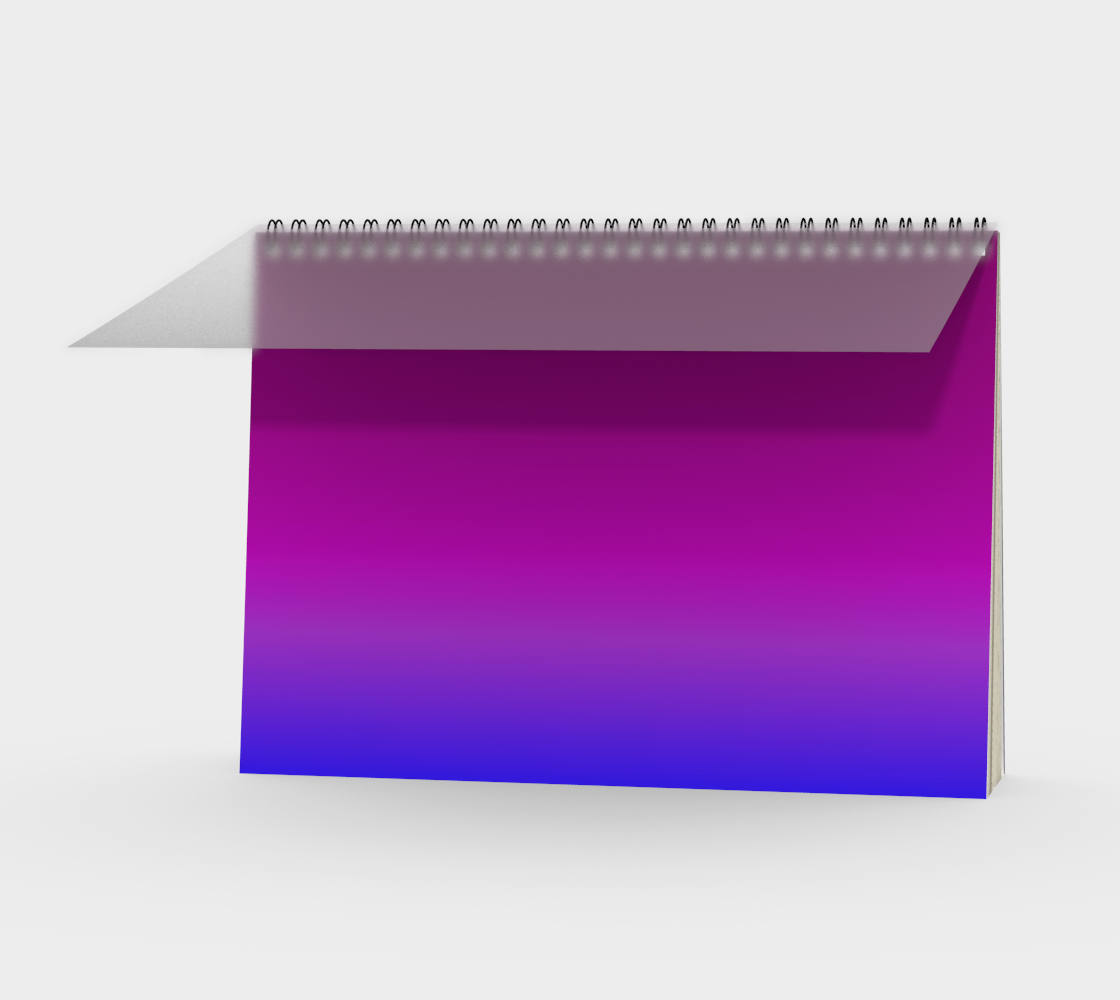 Aperçu de Purple to Blue Blend Spiral Notebook Horizontal, AWSM