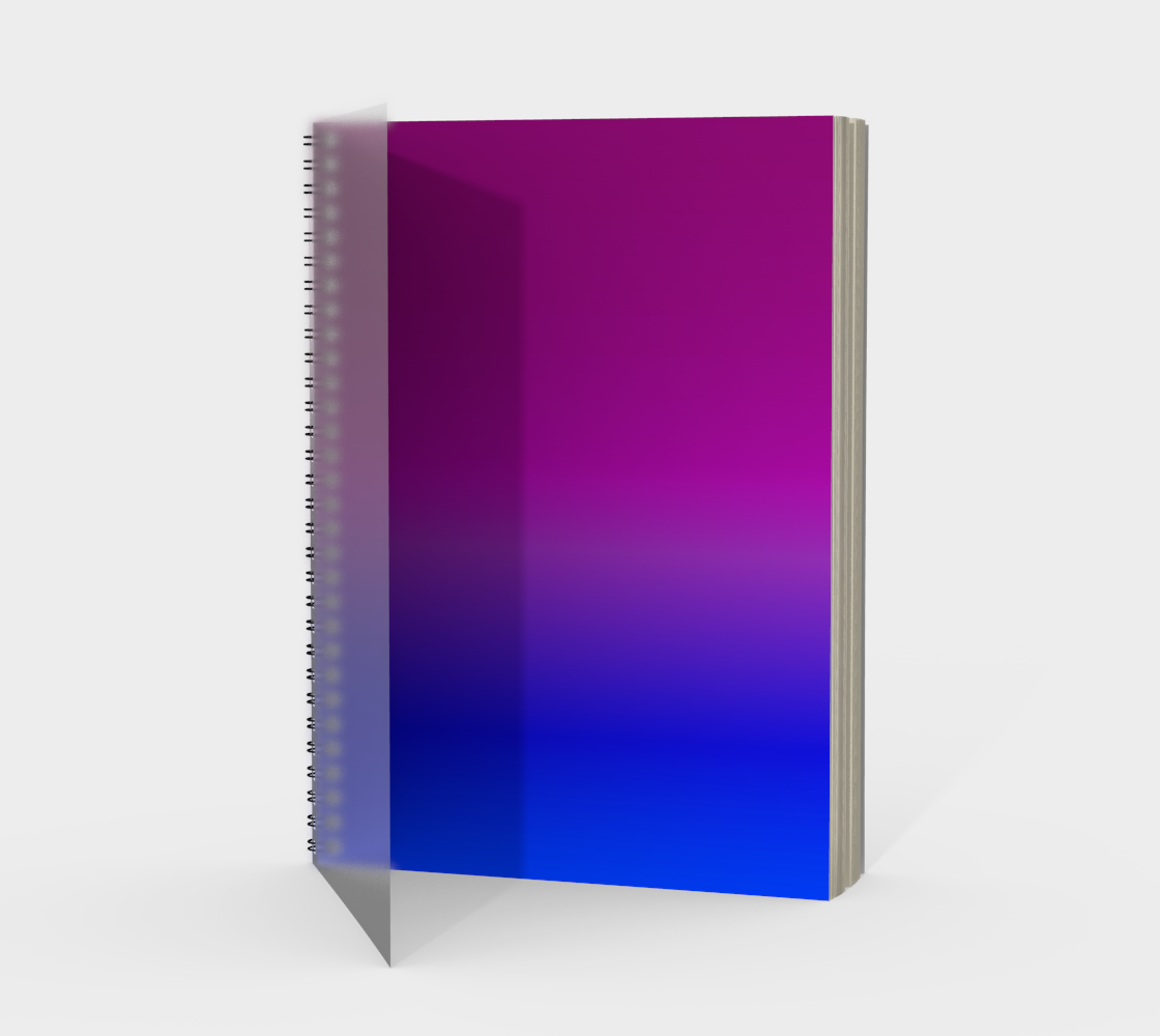 Aperçu de Purple to Blue Blend Spiral Notebook Vertical, AWSM