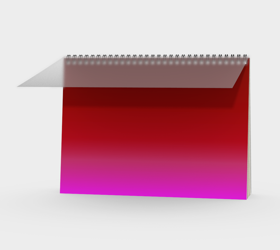 Aperçu de Red to Purple Blend Spiral Notebook Horizontal, AWSM