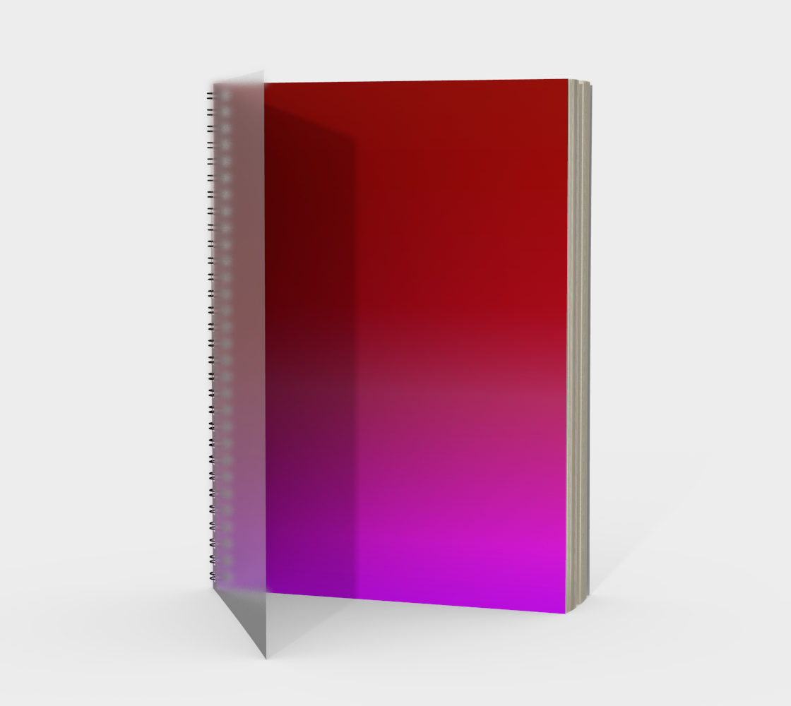 Aperçu de Red to Purple Blend Spiral Notebook Vertical, AWSM