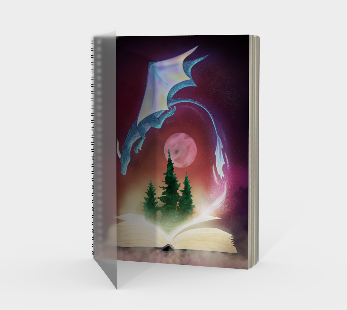 Magic book dragon notebook preview
