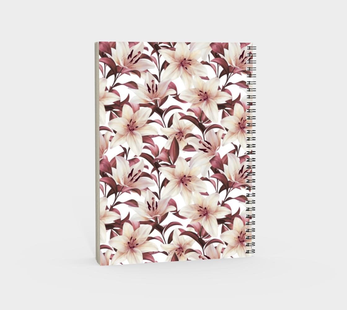 Aperçu de Lilies on white. Floral pattern #4