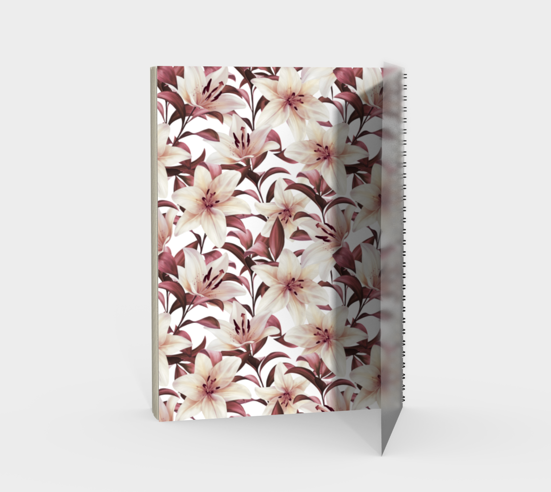 Aperçu de Lilies on white. Floral pattern #2