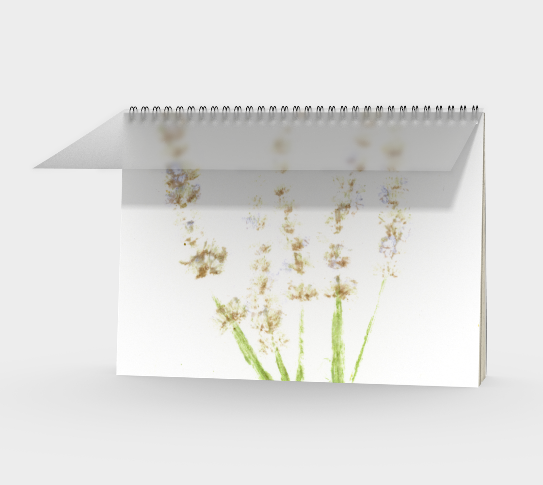 Spiral Notebook * Floral Journal * Flowered Artist Pad * Lavender Watercolor Impressions preview