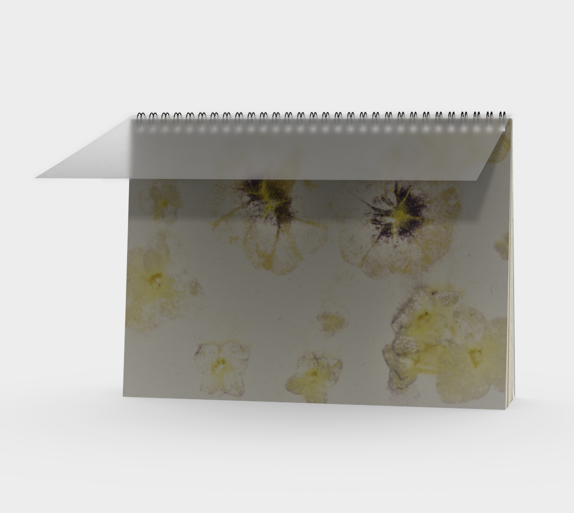 Spiral Notebook * Floral Garden Journal * Art Paper Pad * Artist Sketch Book * Golden Petunia Watercolor Impressions preview