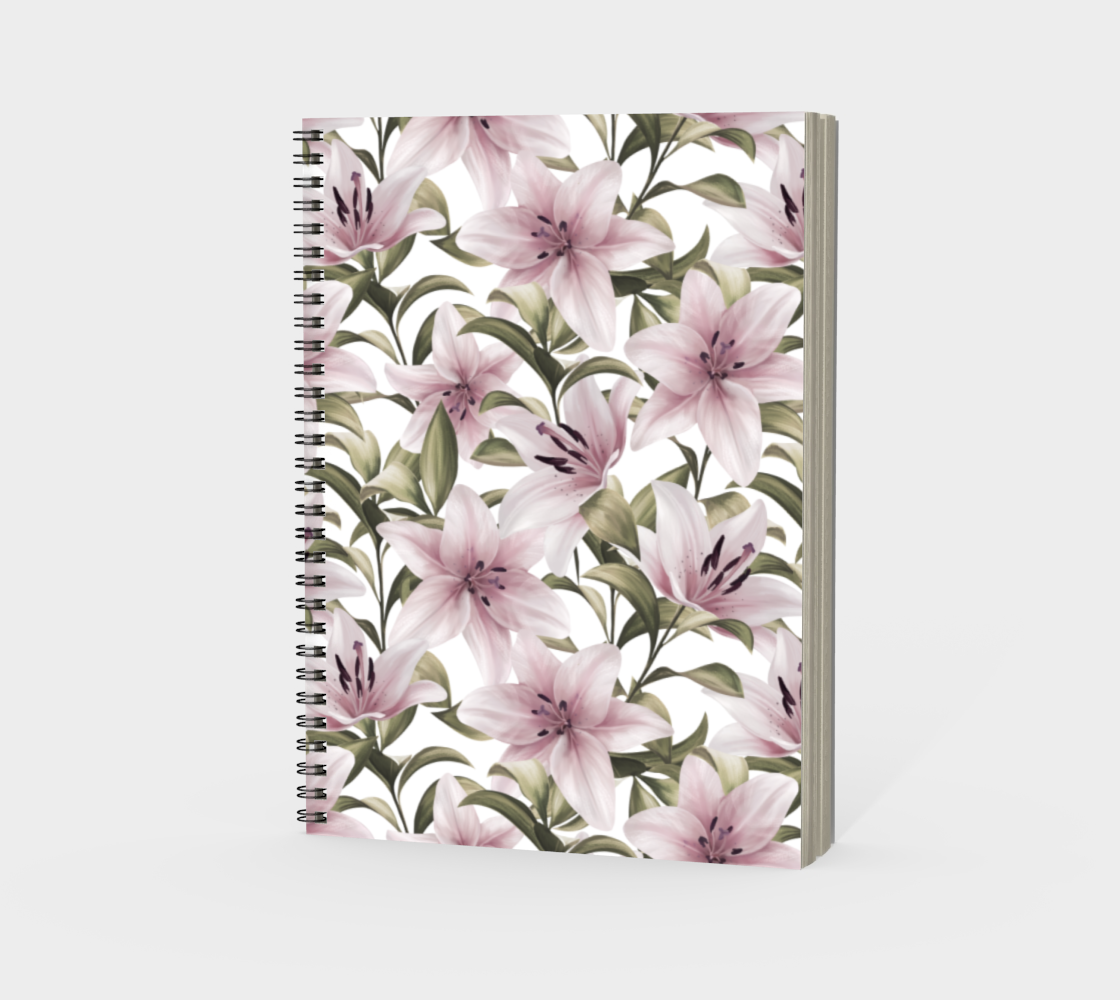 Lily flowers. Floral pattern Miniature #4