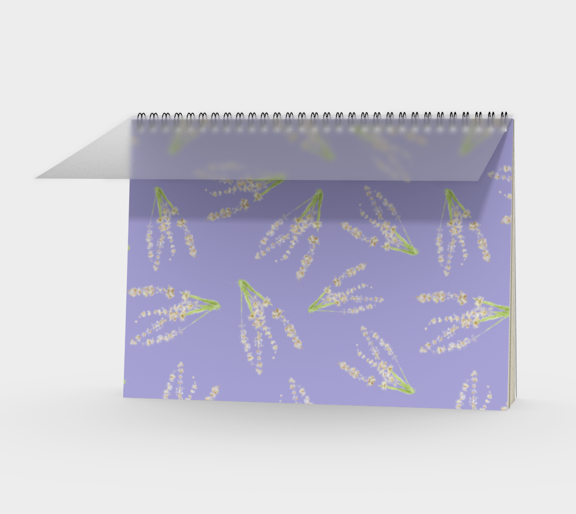 Spiral Notebook * Abstract Floral Garden Journal * Art Paper Pad * Artist Sketch Book * Pale Purple Lavender Flowers Watercolor Impressions Design preview
