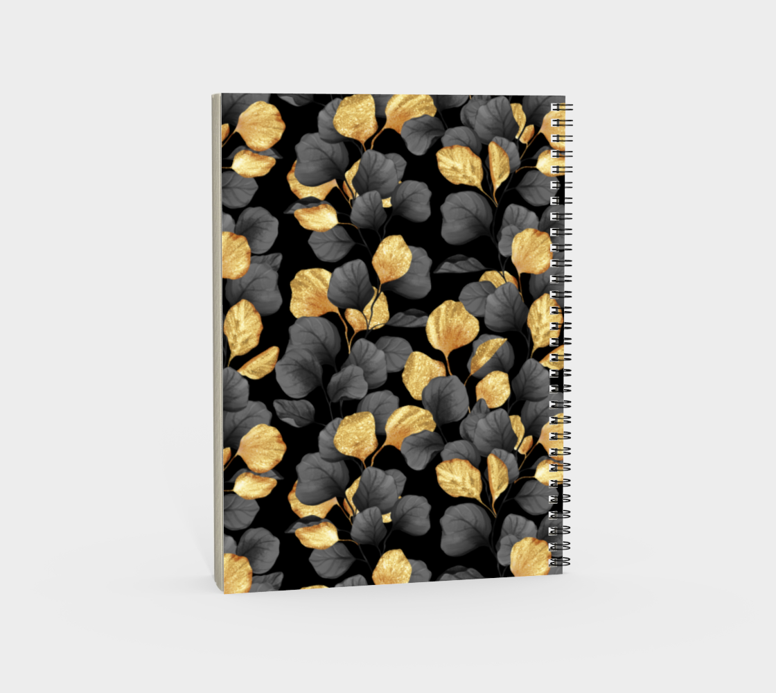 Aperçu de Black and gold leaves #4