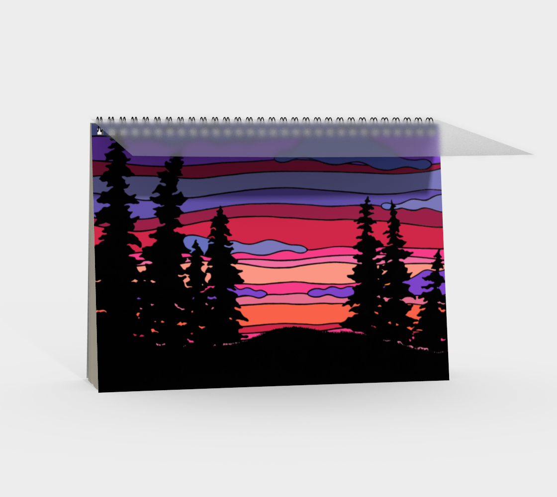 Pink and Purple Pine Sunset preview #2