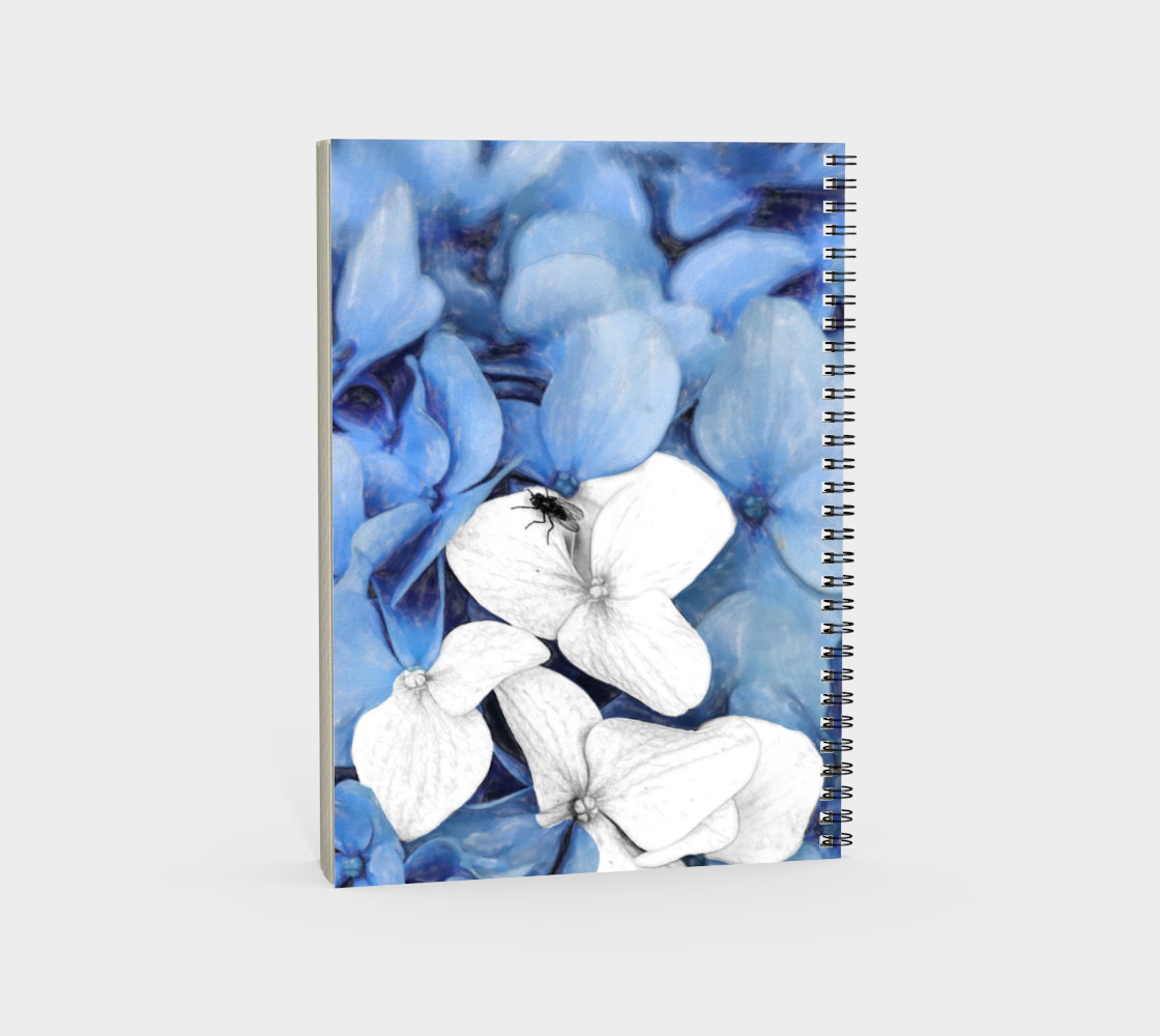 Country Fly Blue Hydrangea Watercolor thumbnail #5