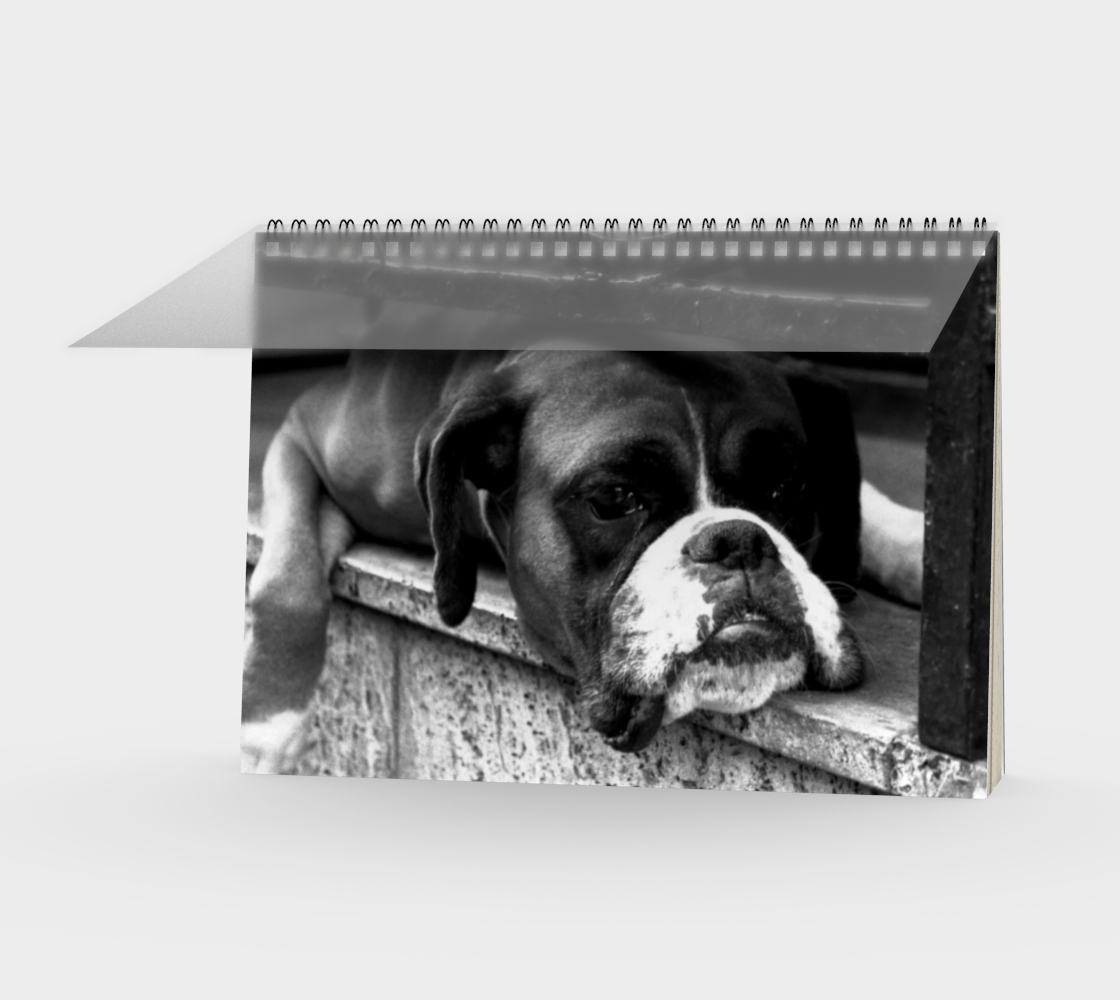 Boxer Dog On Windowsill Spiral Notebook preview