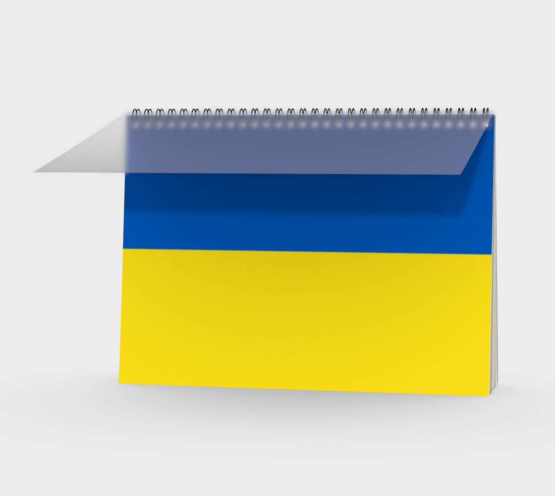 Aperçu de Flag of Ukraine in Blue Yellow Landscape Notebook, AWSSG