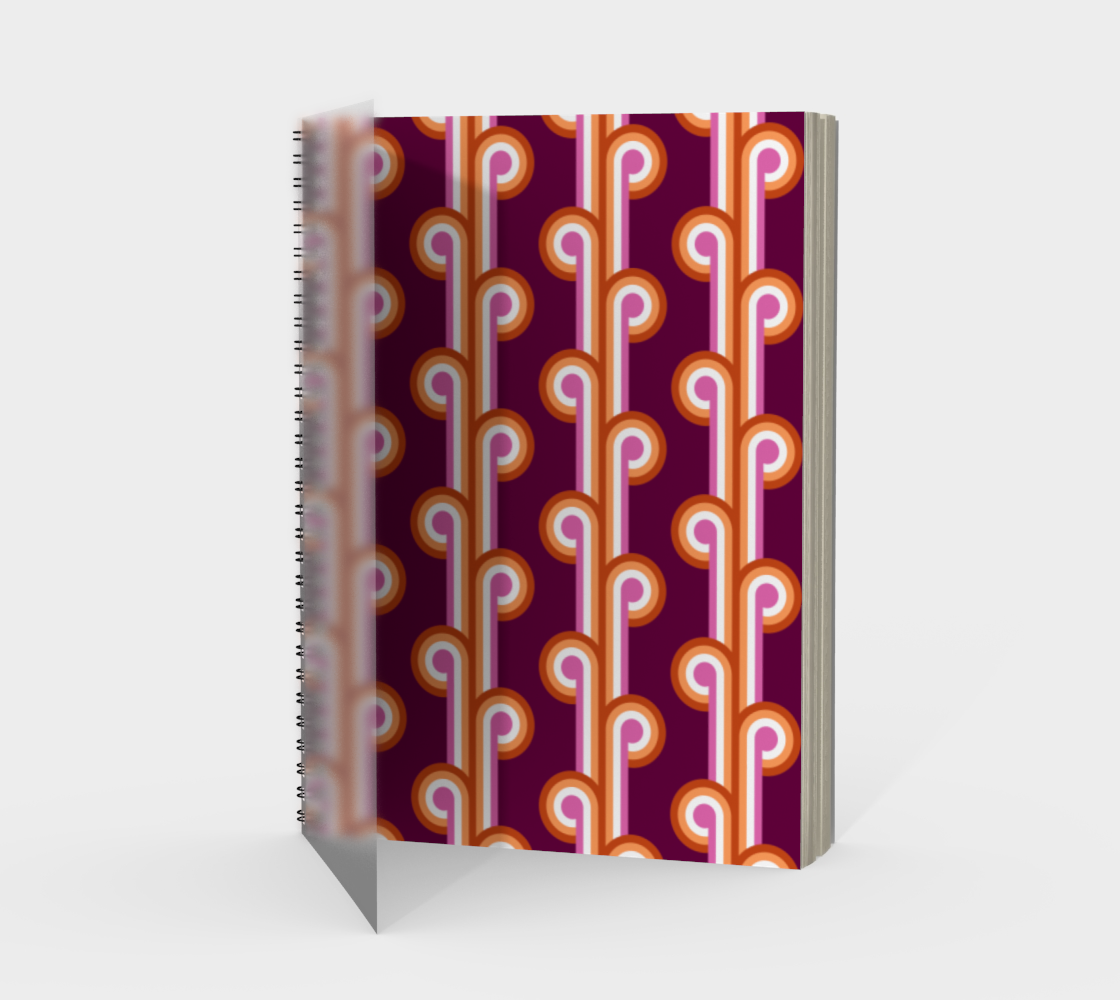Groovy Modern Abstract Lesbian Pride Flag preview