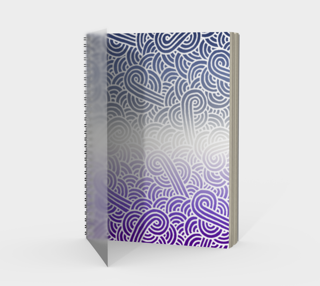 Ombré butch lesbian colours and white swirls doodles Spiral Notebook preview