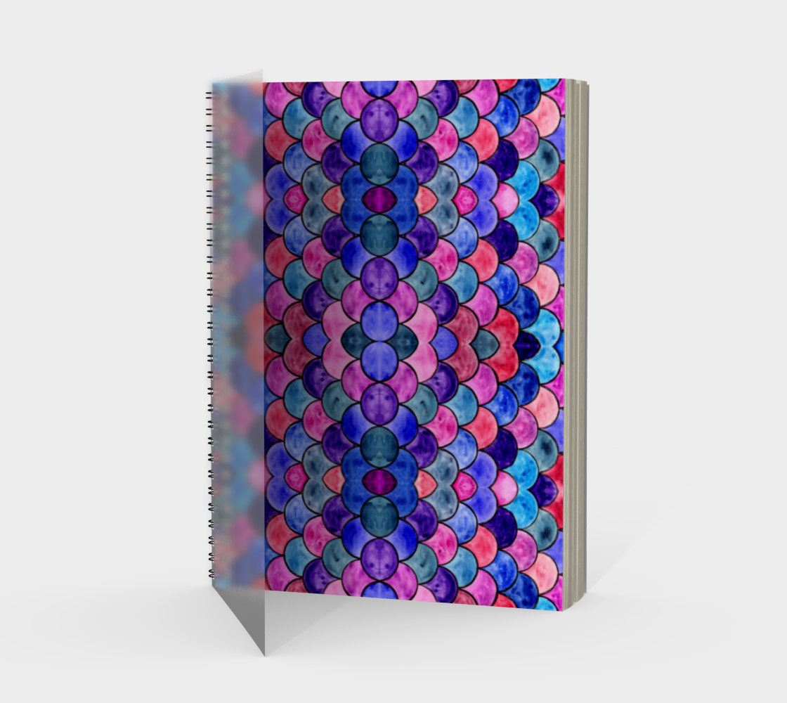 Blue and Purple Scales Pattern Spiral Notebook preview