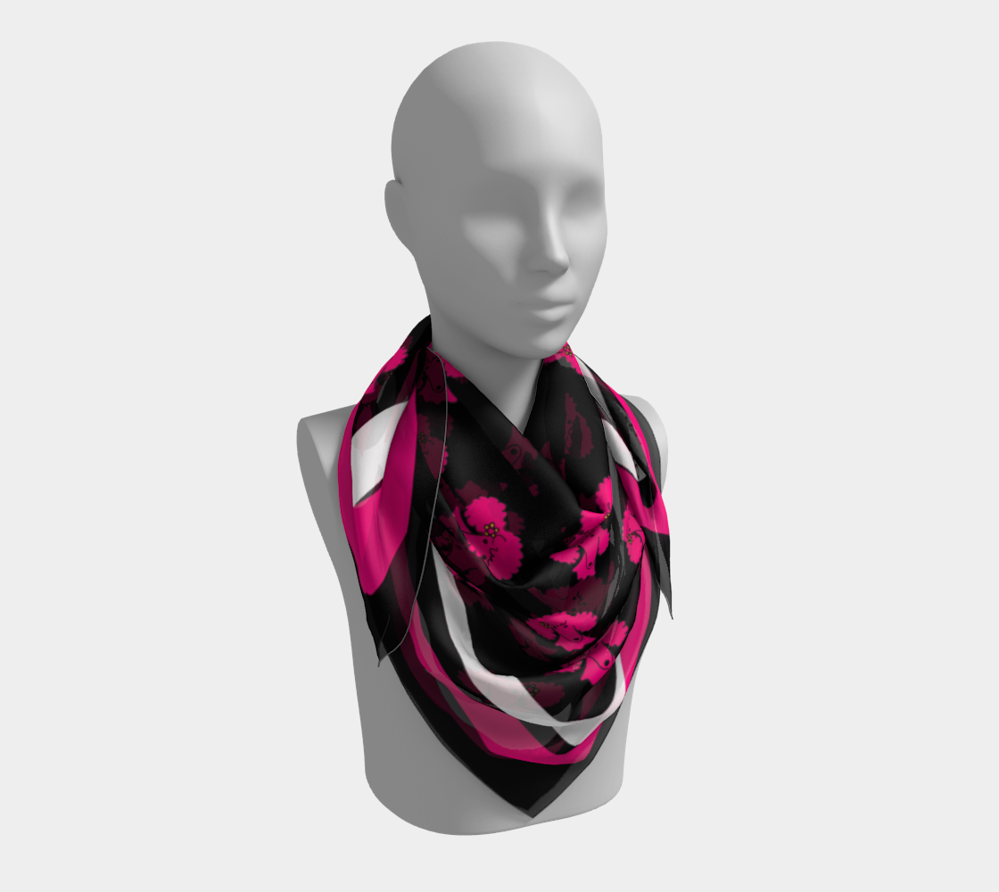 Fushia poodle scarf  3D preview
