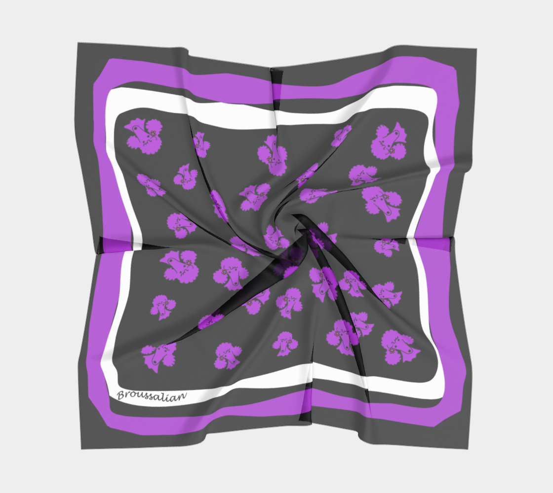 Purple Poodle Scarf by Broussalian preview #5
