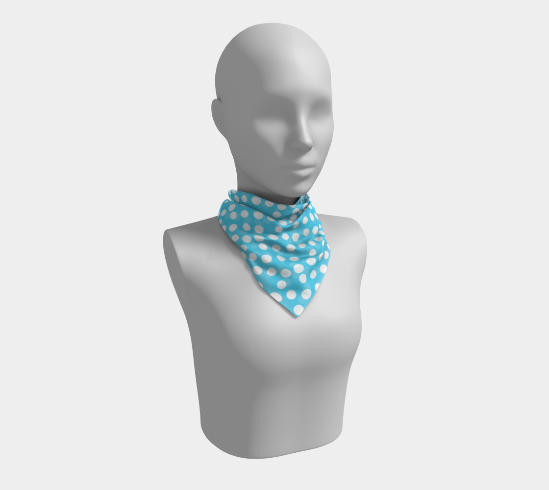 Aperçu de All About the Dots Square Scarf - Blue #1
