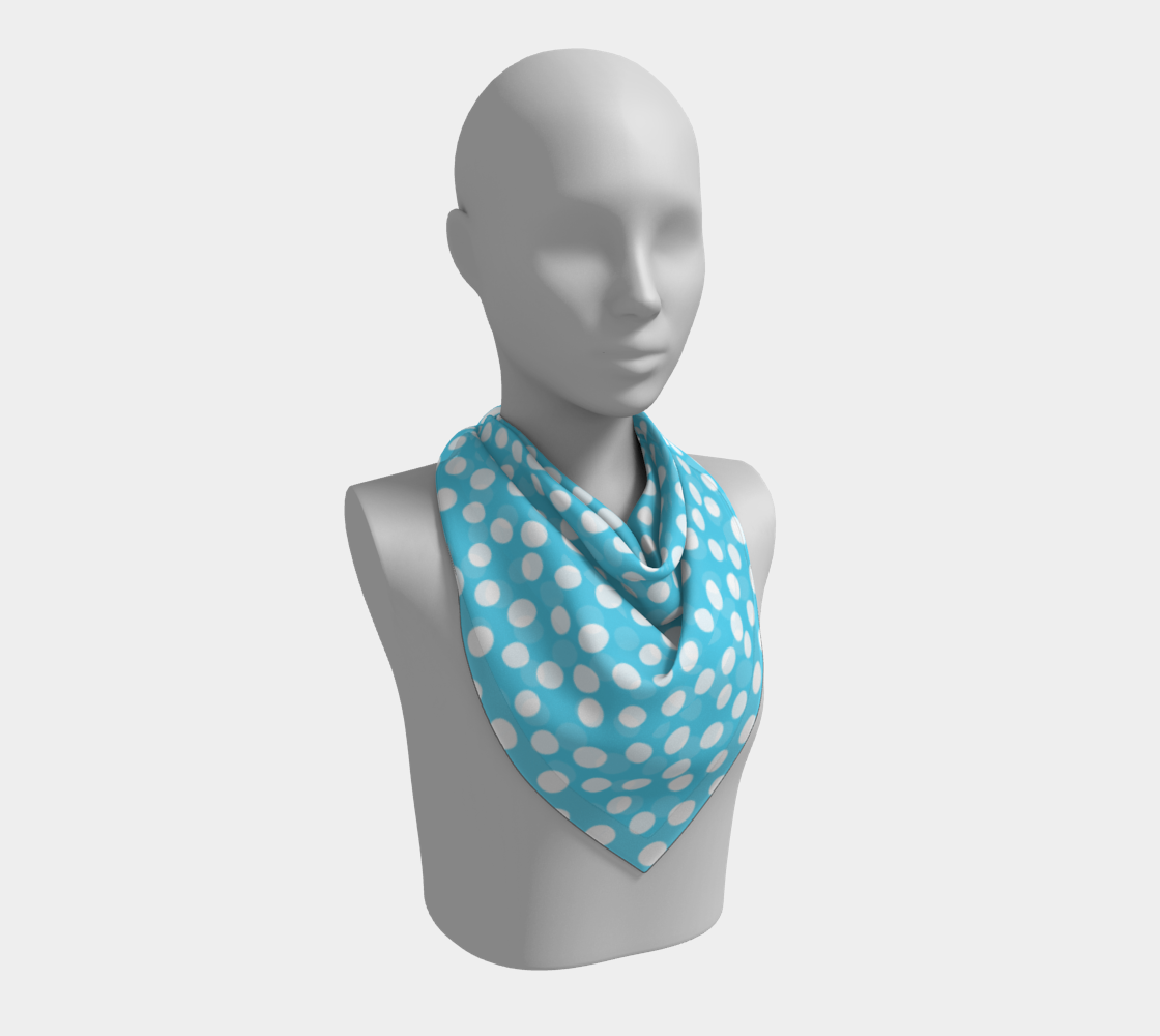 All About the Dots Square Scarf - Blue Miniature #3