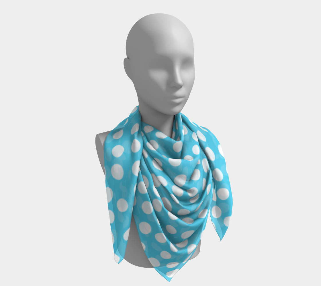 Aperçu de All About the Dots Square Scarf - Blue #4