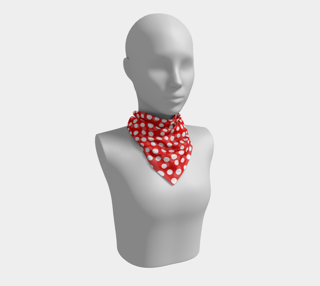 Aperçu de All About the Dots Square Scarf - Red