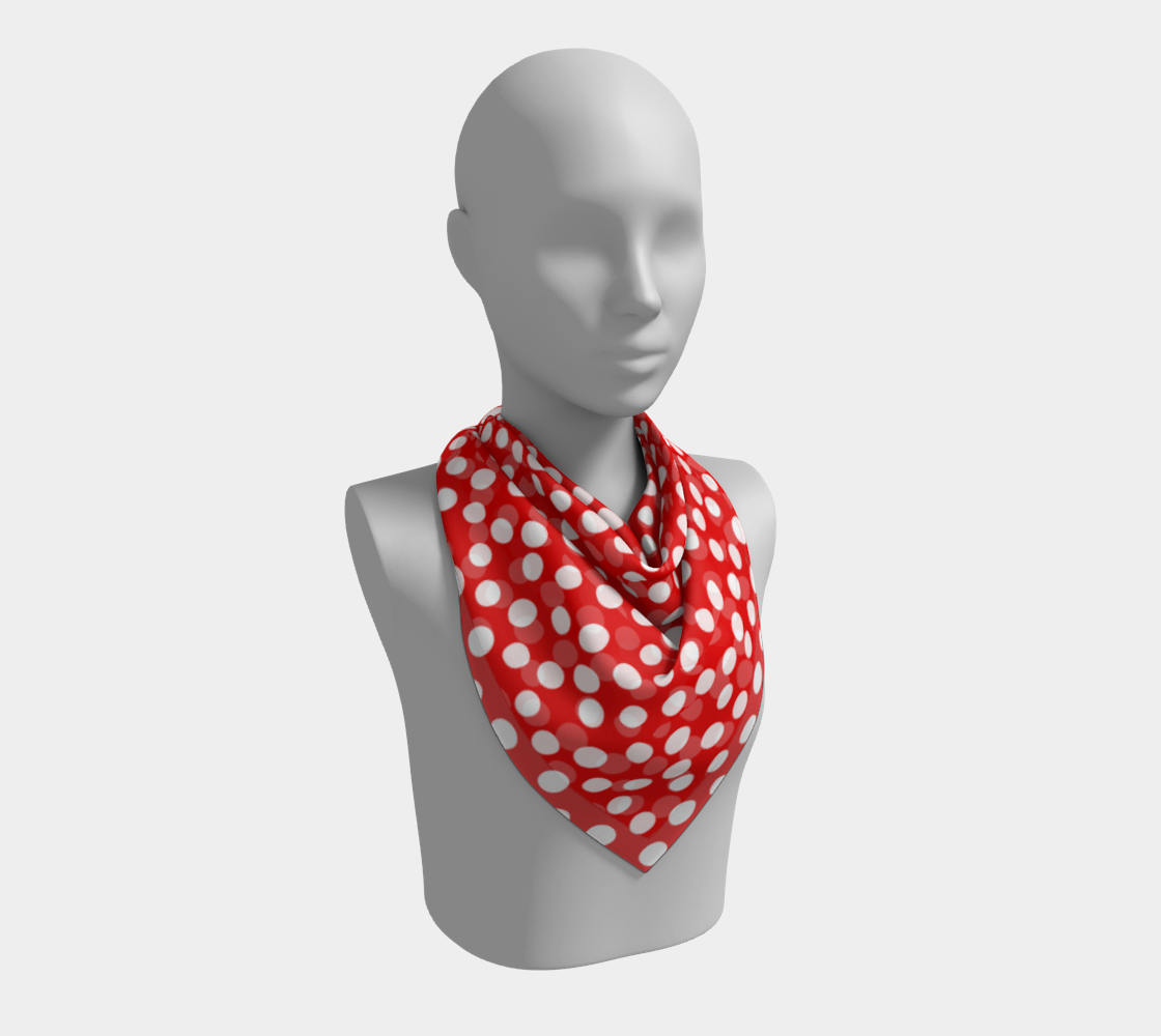 Aperçu de All About the Dots Square Scarf - Red #2