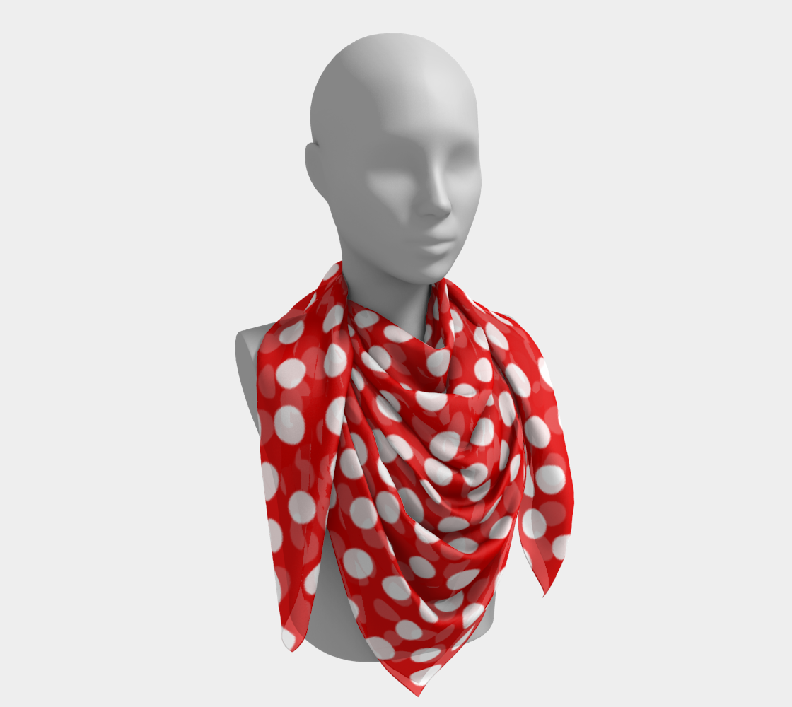 All About the Dots Square Scarf - Red Miniature #5