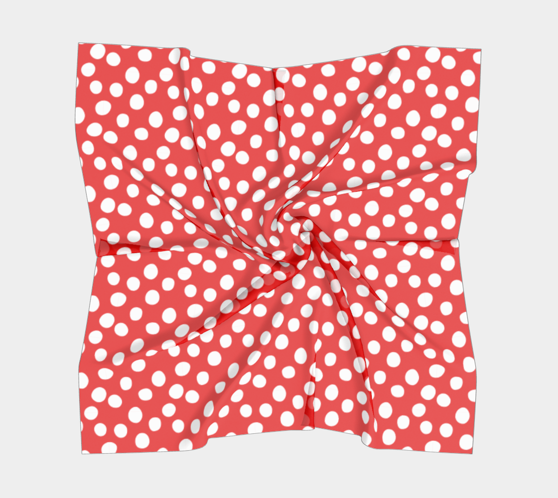 Aperçu de All About the Dots Square Scarf - Red #5