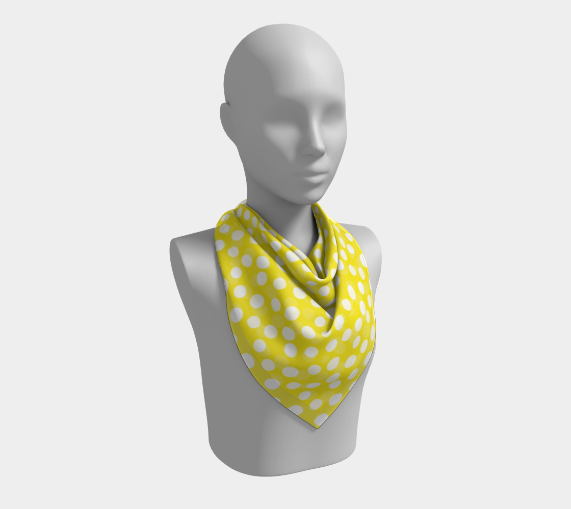All About the Dots Square Scarf - Yellow Miniature #3