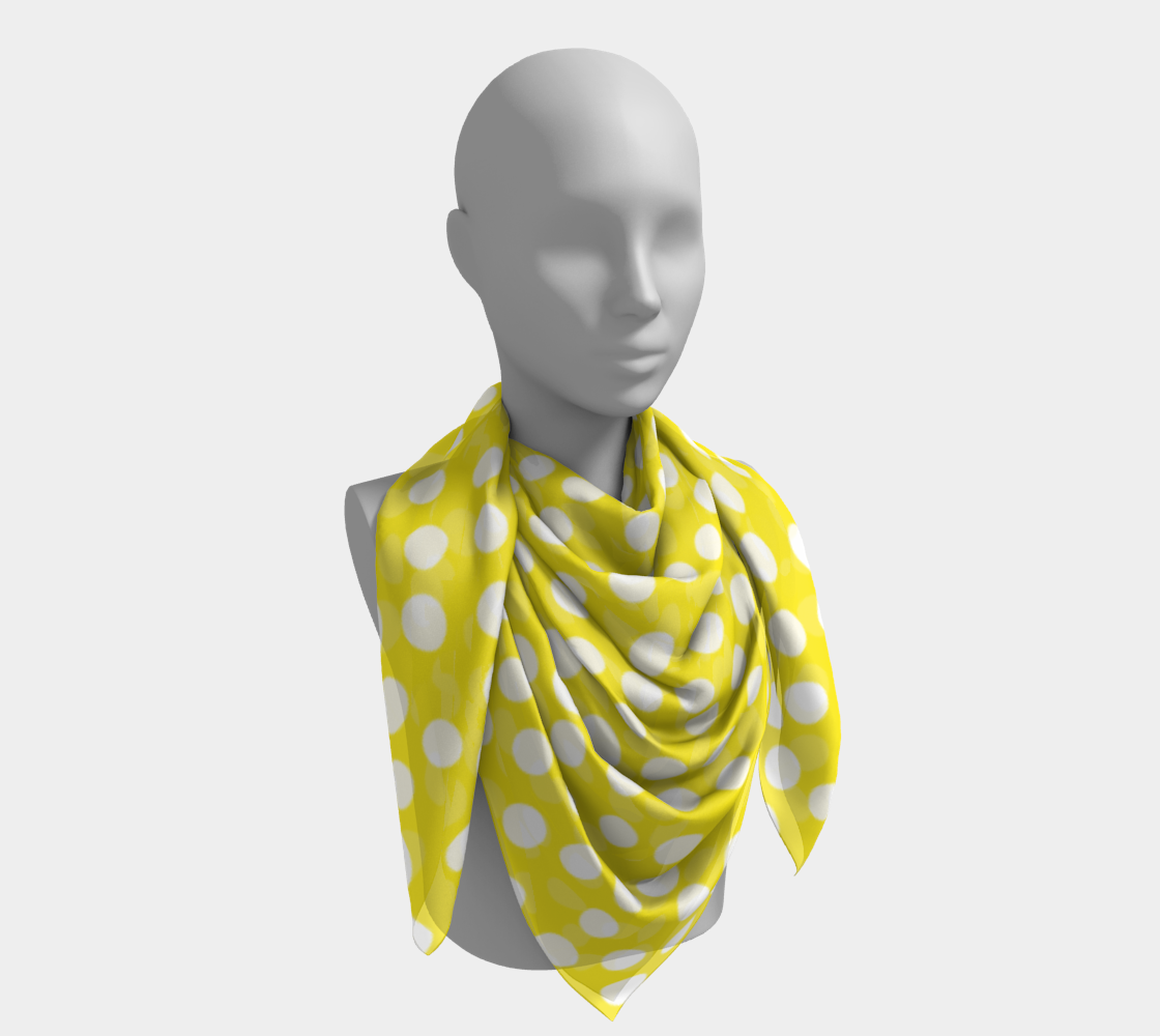 Aperçu de All About the Dots Square Scarf - Yellow #4