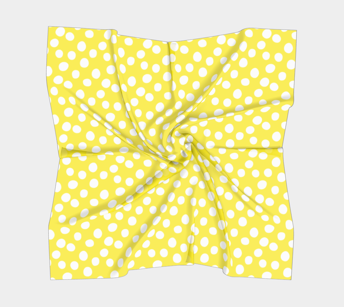 All About the Dots Square Scarf - Yellow Miniature #6
