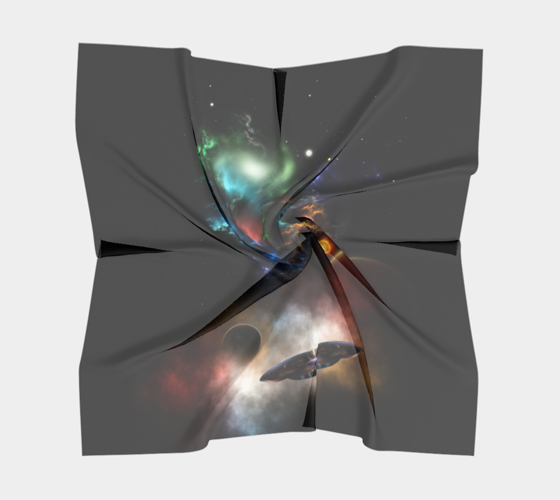 Beyond Space & Time Fractal Art II Spacescape Pillow Case Square Scarf thumbnail #6