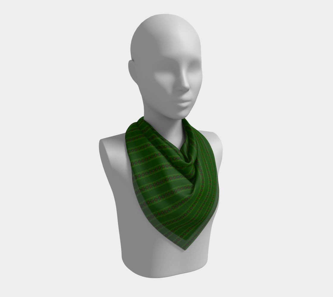 African Diagonal Green Flowers preview #2