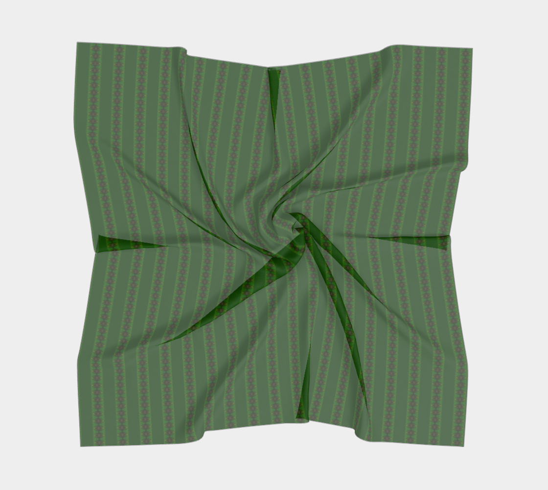 African Diagonal Green Flowers preview #5
