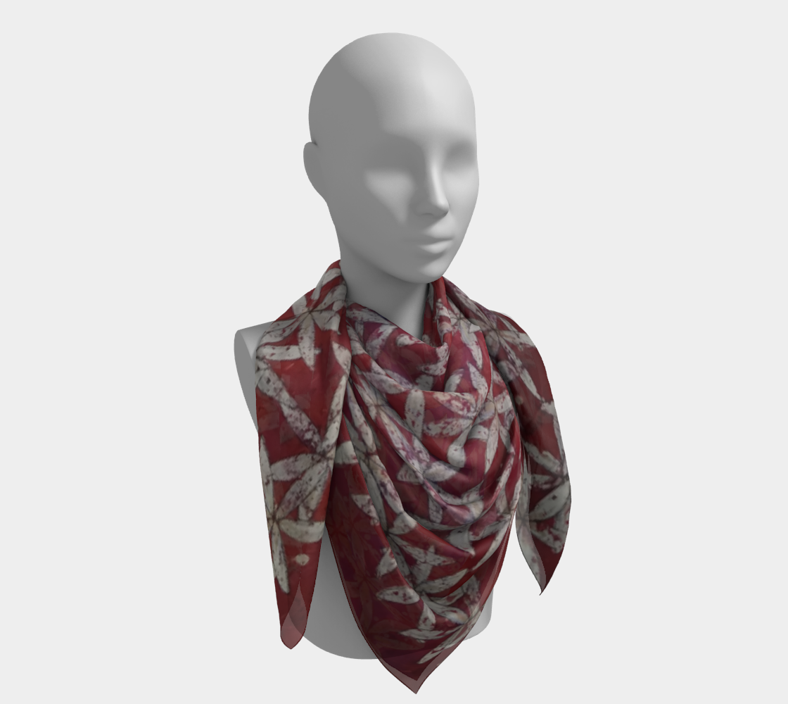 Make America Bloom Again - Flag Inspired Red White & Blue Flower of Life Square Scarf preview #4