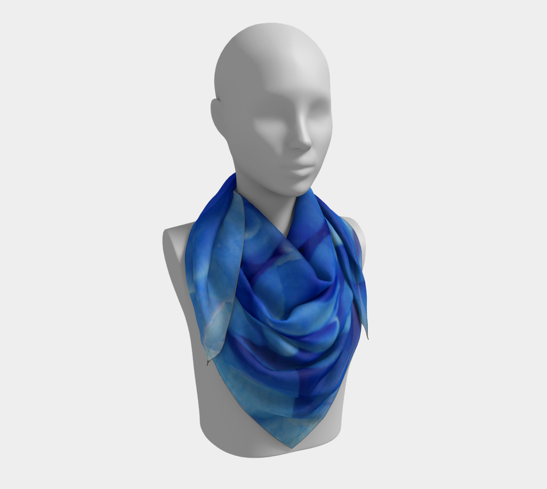 Blue Rose Square Scarf 160626a preview #3