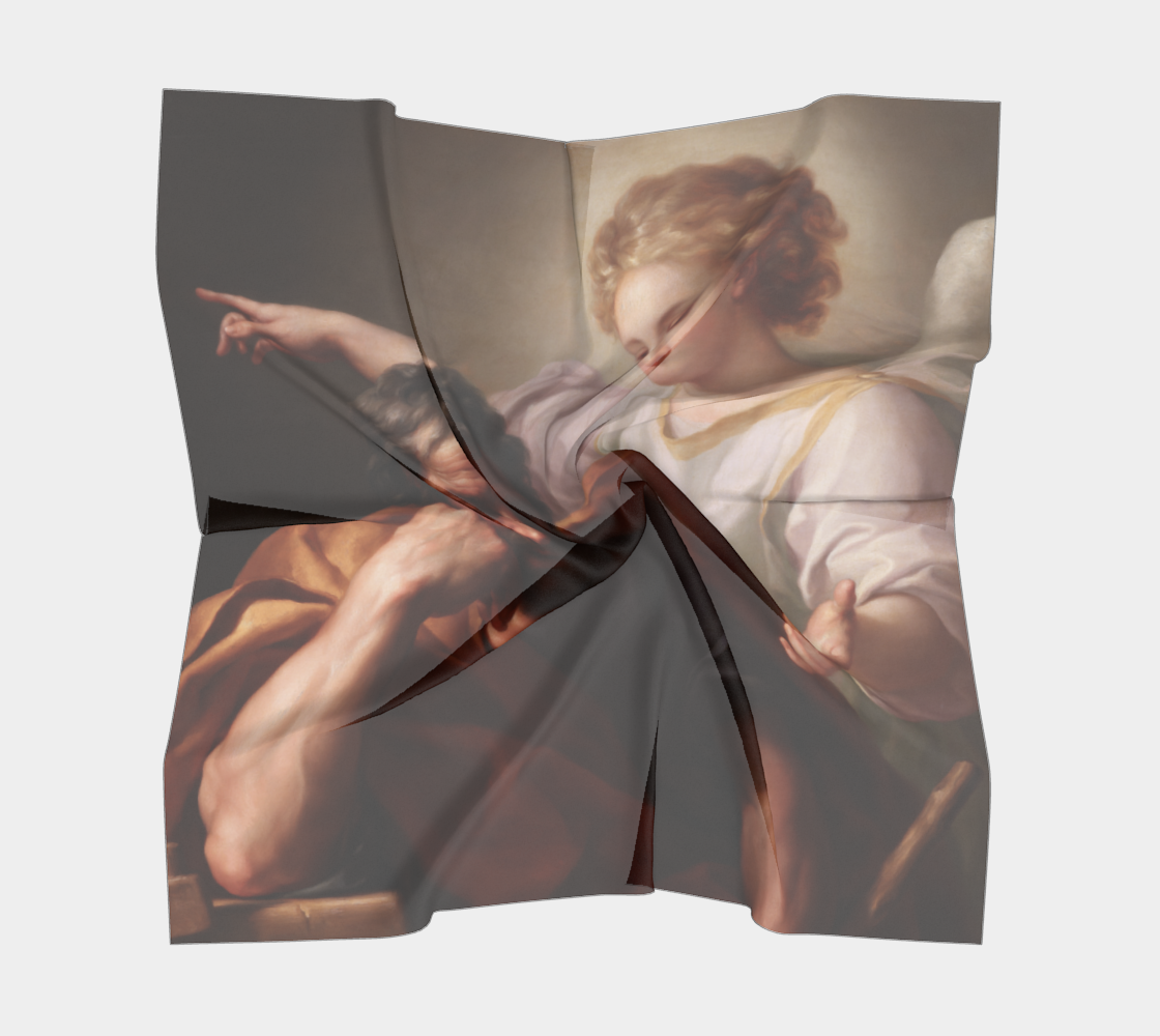 The Dream of St. Joseph by Anton Raphael Mengs Square Scarf preview #5