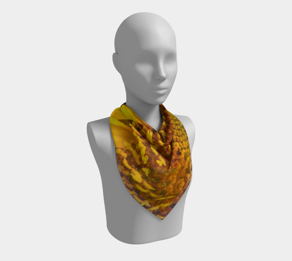 Sunflower Petals Square Scarf preview #2