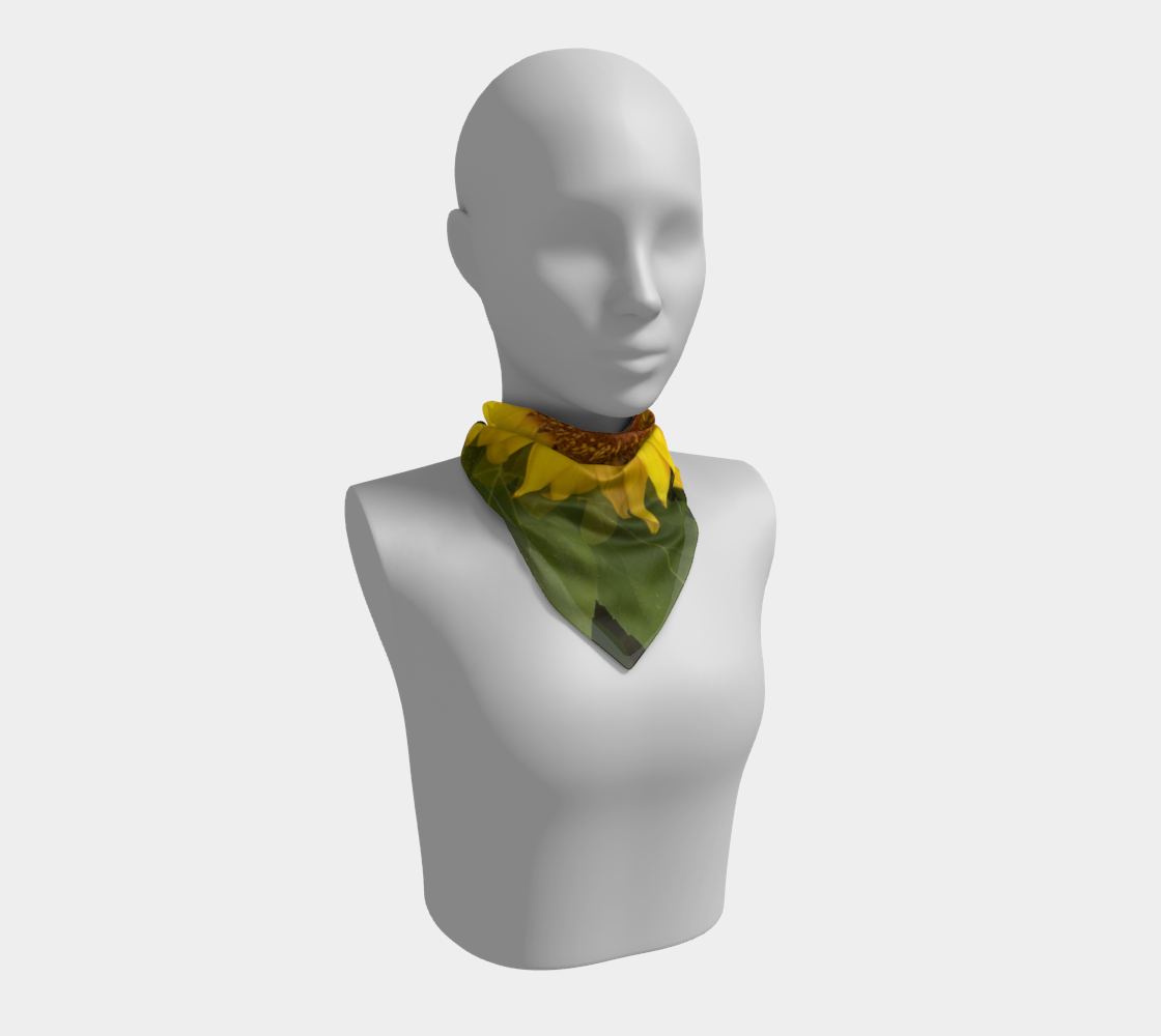 Sunflower Face Square Scarf thumbnail #2