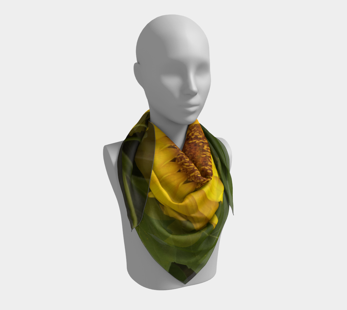 Sunflower Face Square Scarf preview #3