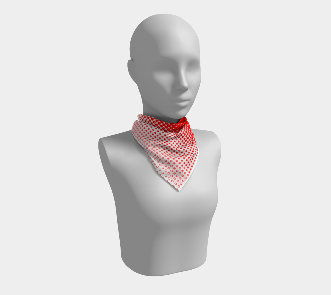 Red Dot Ombre Fade to White Square Scarf preview
