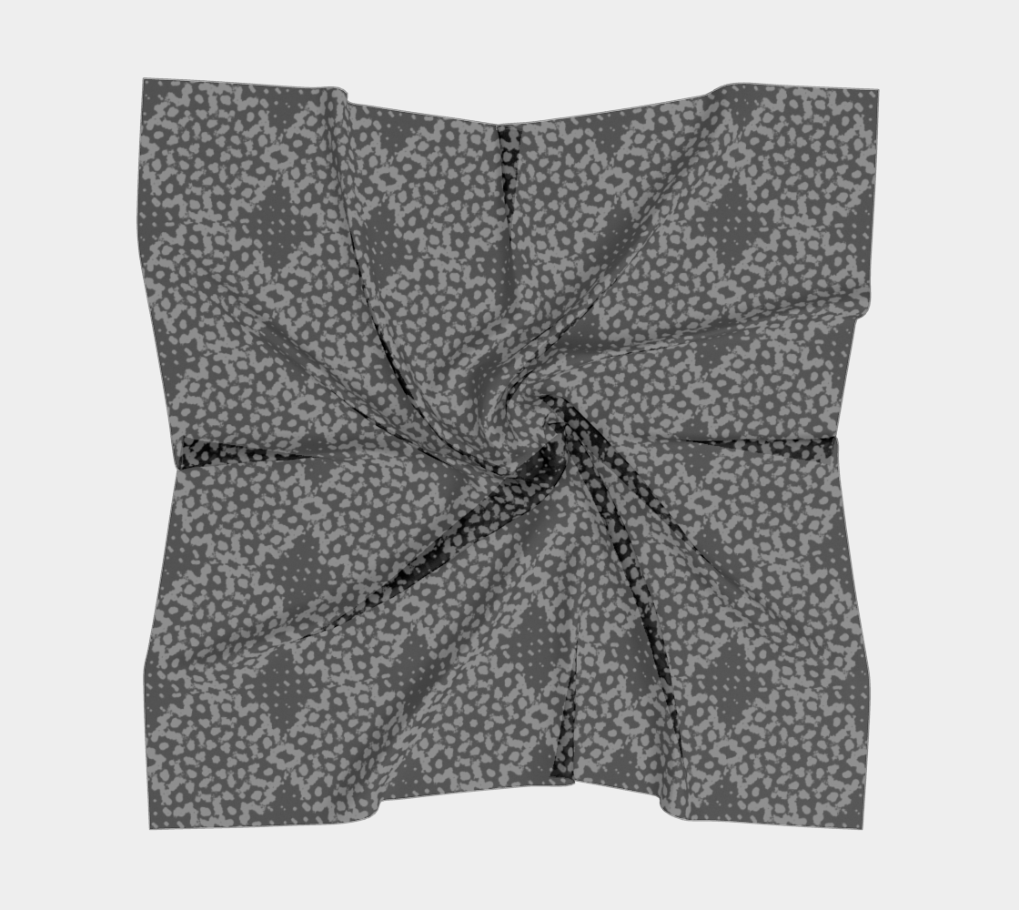 Aperçu de Foulard carré Abstrait Formes Noir/Gris #5