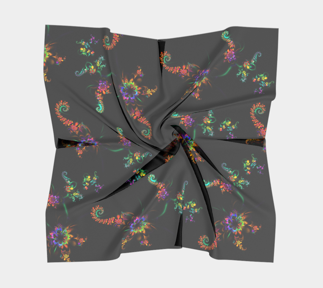 Decorative Flower Design on Black preview #5