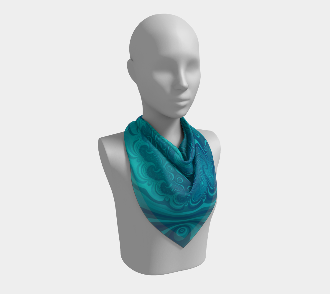 Ocean Waves Turquoise Blue preview #2
