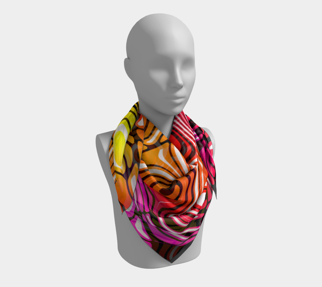 Pink Purple Yellow Swirl Stripe Pattern preview #3