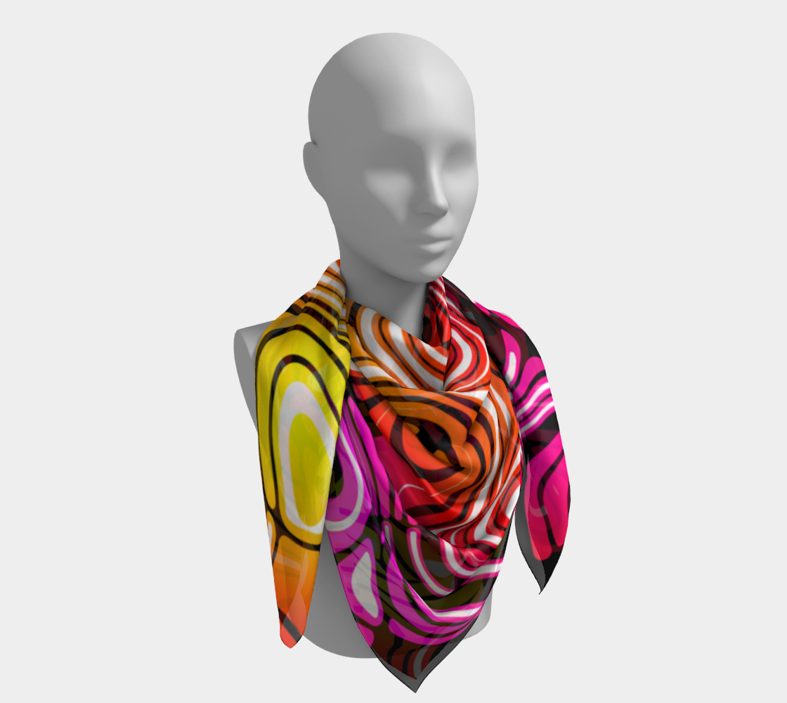 Pink Purple Yellow Swirl Stripe Pattern preview #4